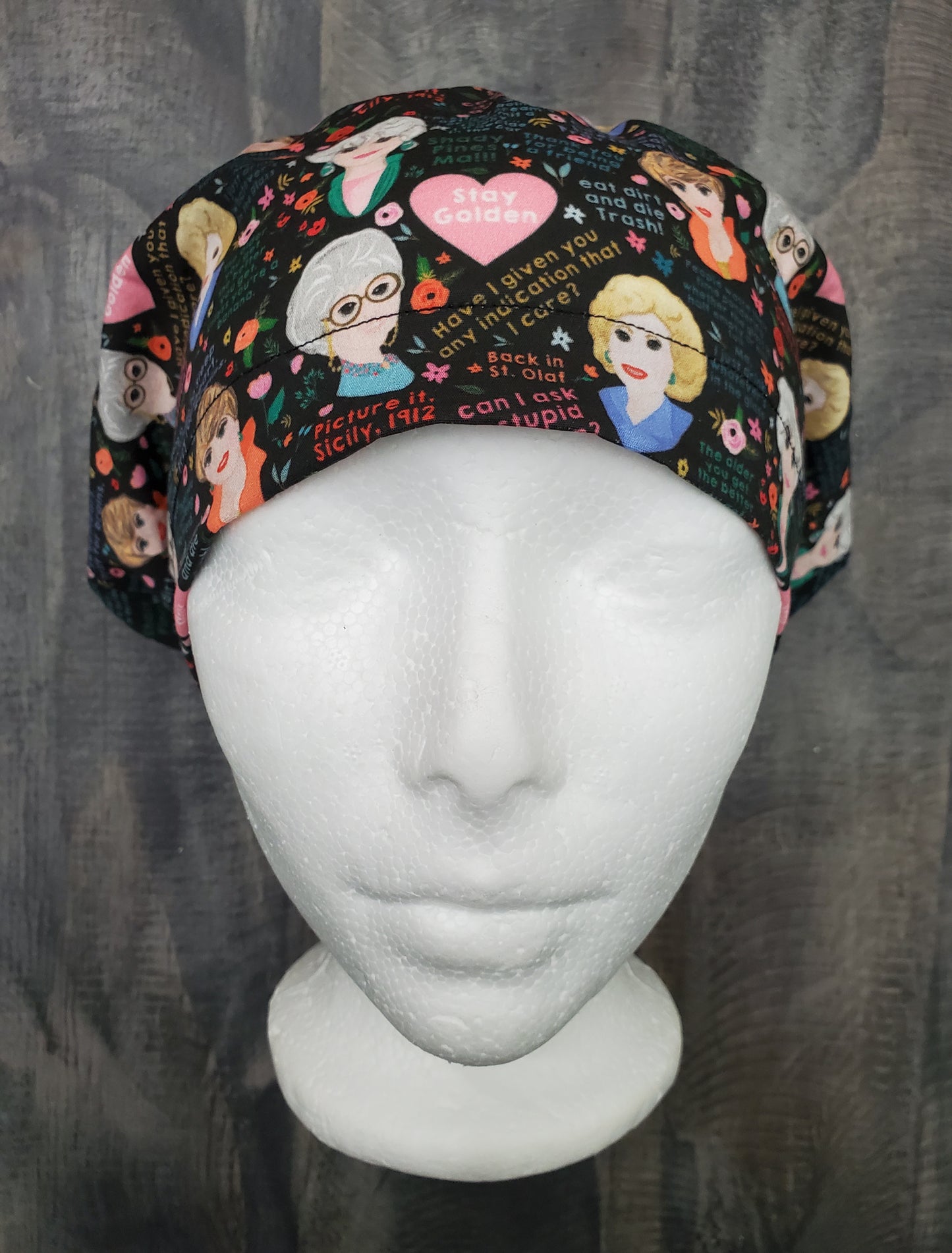 Shady Pines, Ma! Bouffant/euro hybrid style surgical/scrub/dental hat