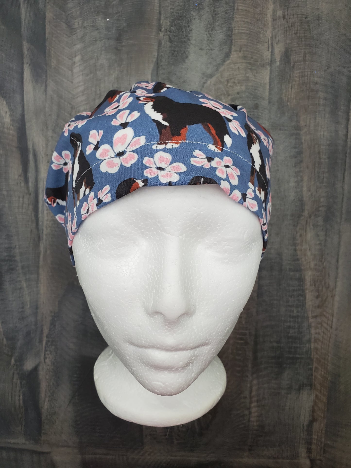 Bernese Mountain dog bouffant/euro hybrid style surgical/scrub/dental hat by Carolinadreamsbyjen