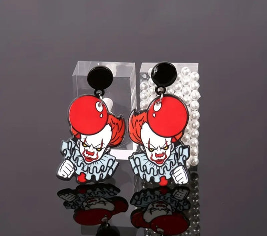 Acrylic Pennywise earrings