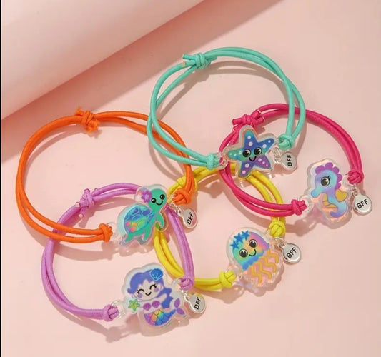 Cartoon sea creature bracelets