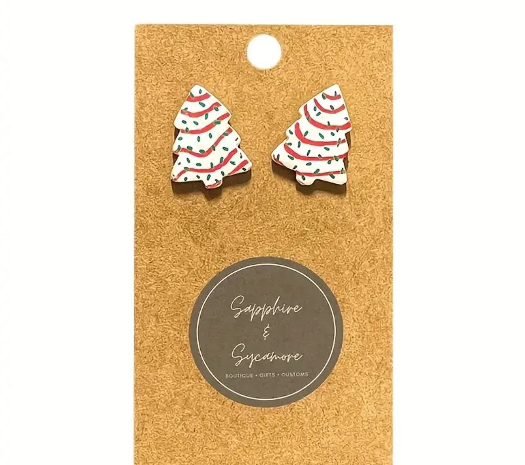 Little Debbie stud earrings
