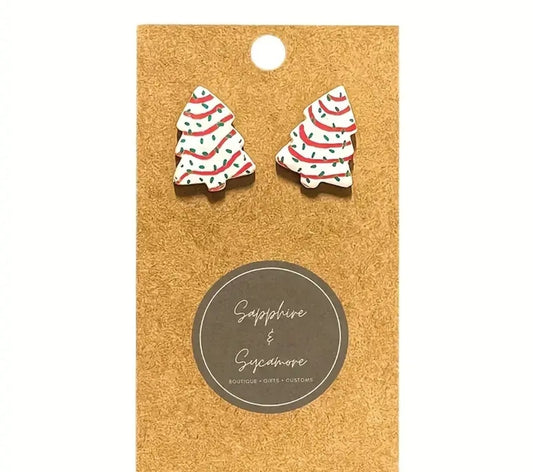 Little Debbie stud earrings