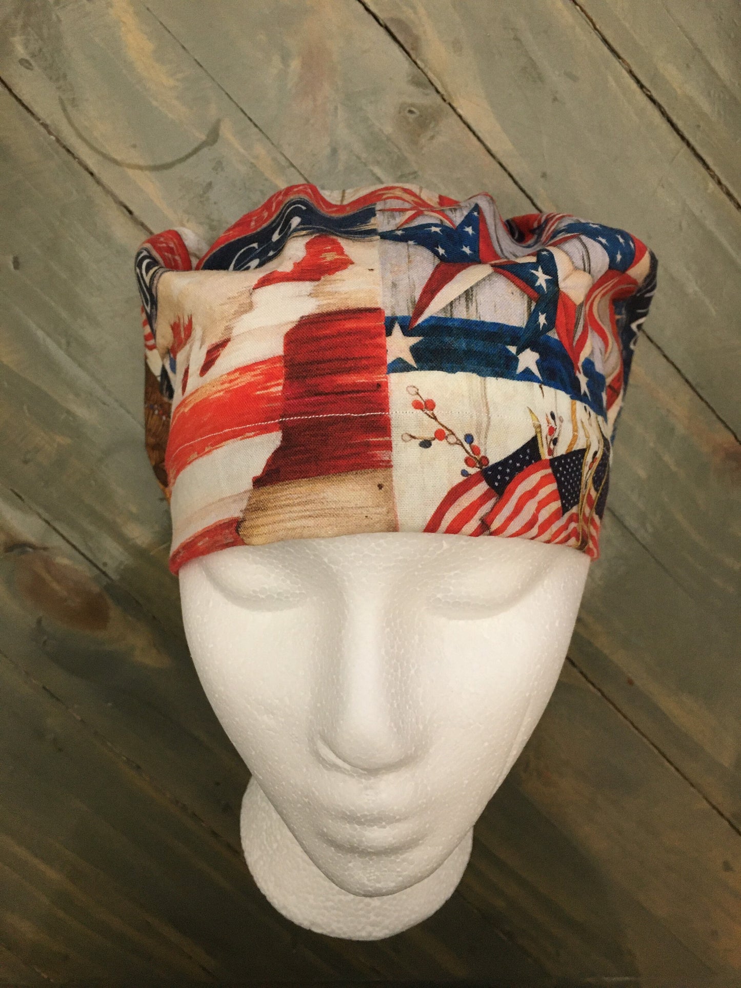 Land of the free euro/bouffant style surgical hat