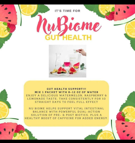 Nuskin Pharmanex Nu Biome microbiome support in watermelon raspberry lemon flavor dietary supplement