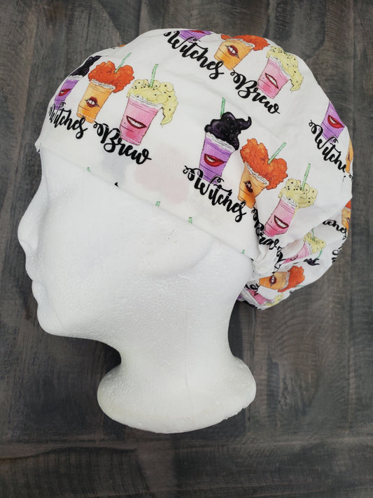 Witches Brew bouffant/euro hybrid style surgical/scrub/dental hat