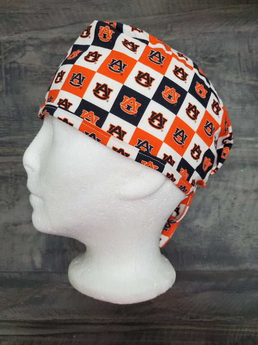 Auburn squares surgical/scrub/dental hat