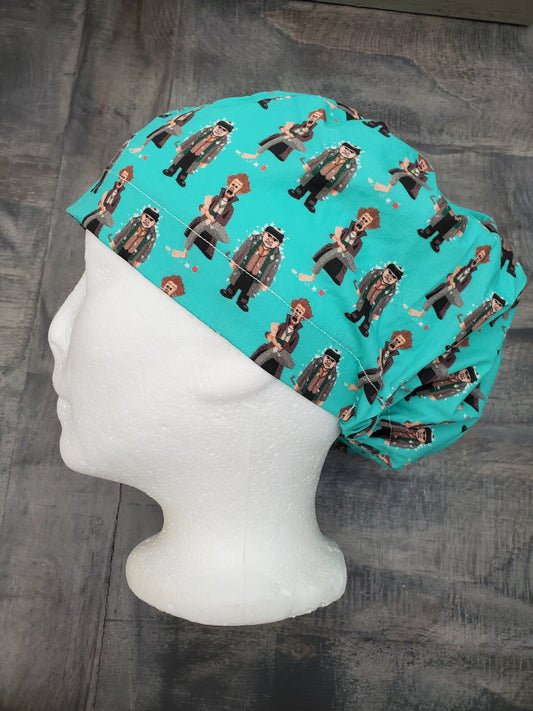 The Sticky Bandits bouffant/euro hybrid style surgical/scrub/dental hat by Carolinadreamsbyjen