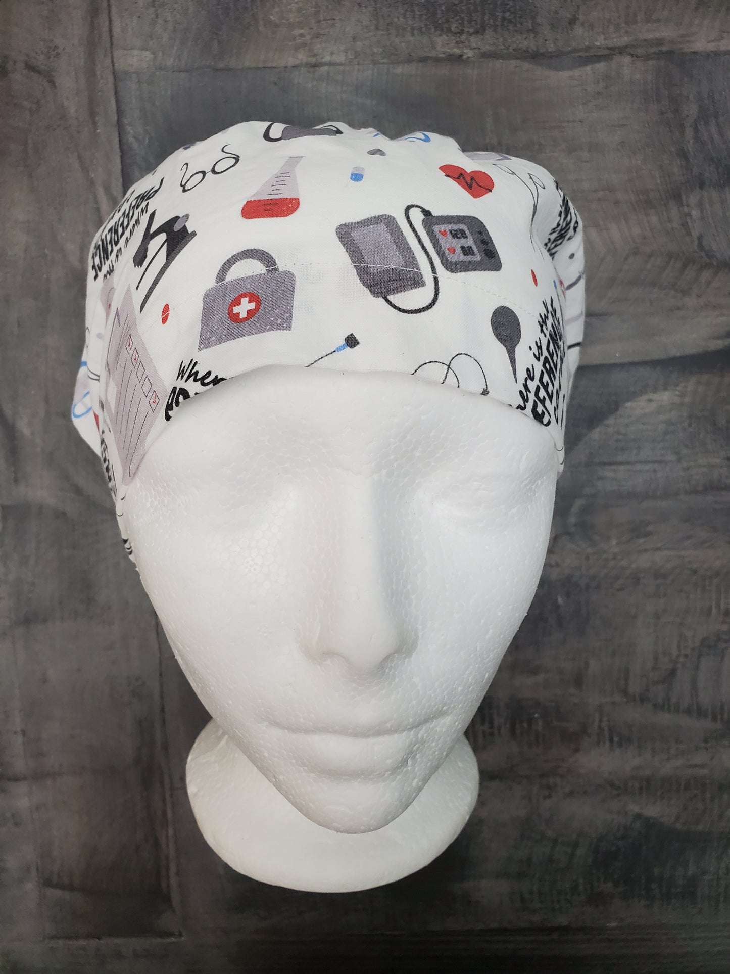 Where is my preference card? Bouffant/Euro hybrid style surgical/scrub/dental hat by Carolinadreamsbyjen