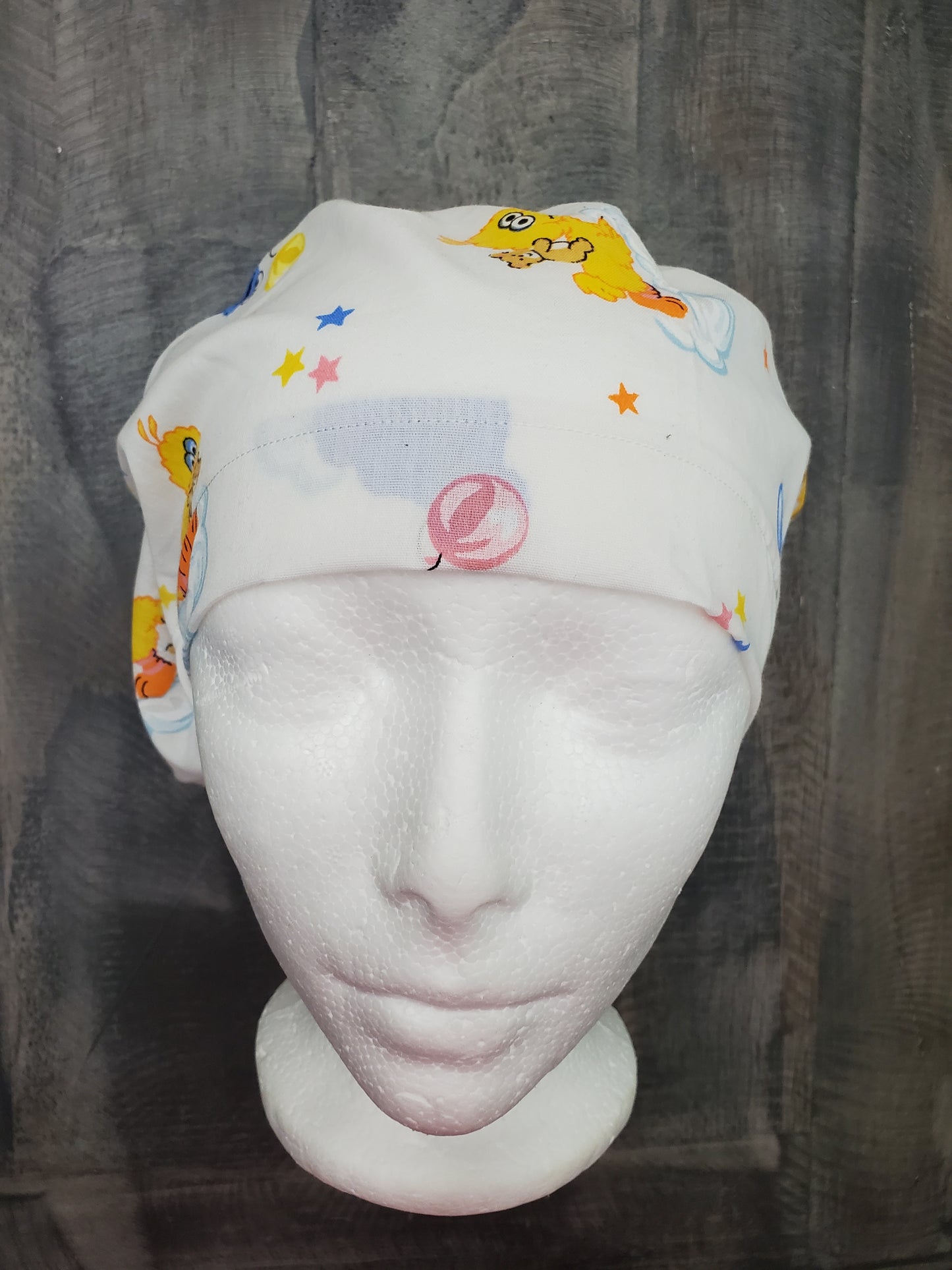 Big bird bouffant/euro hybrid style surgical/scrub/dental hat by Carolinadreamsbyjen