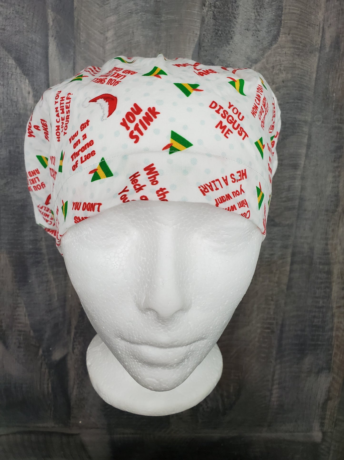 Elf quotes euro/bouffant hybrid style surgical/scrub/dental hat by Carolinadreamsbyjen