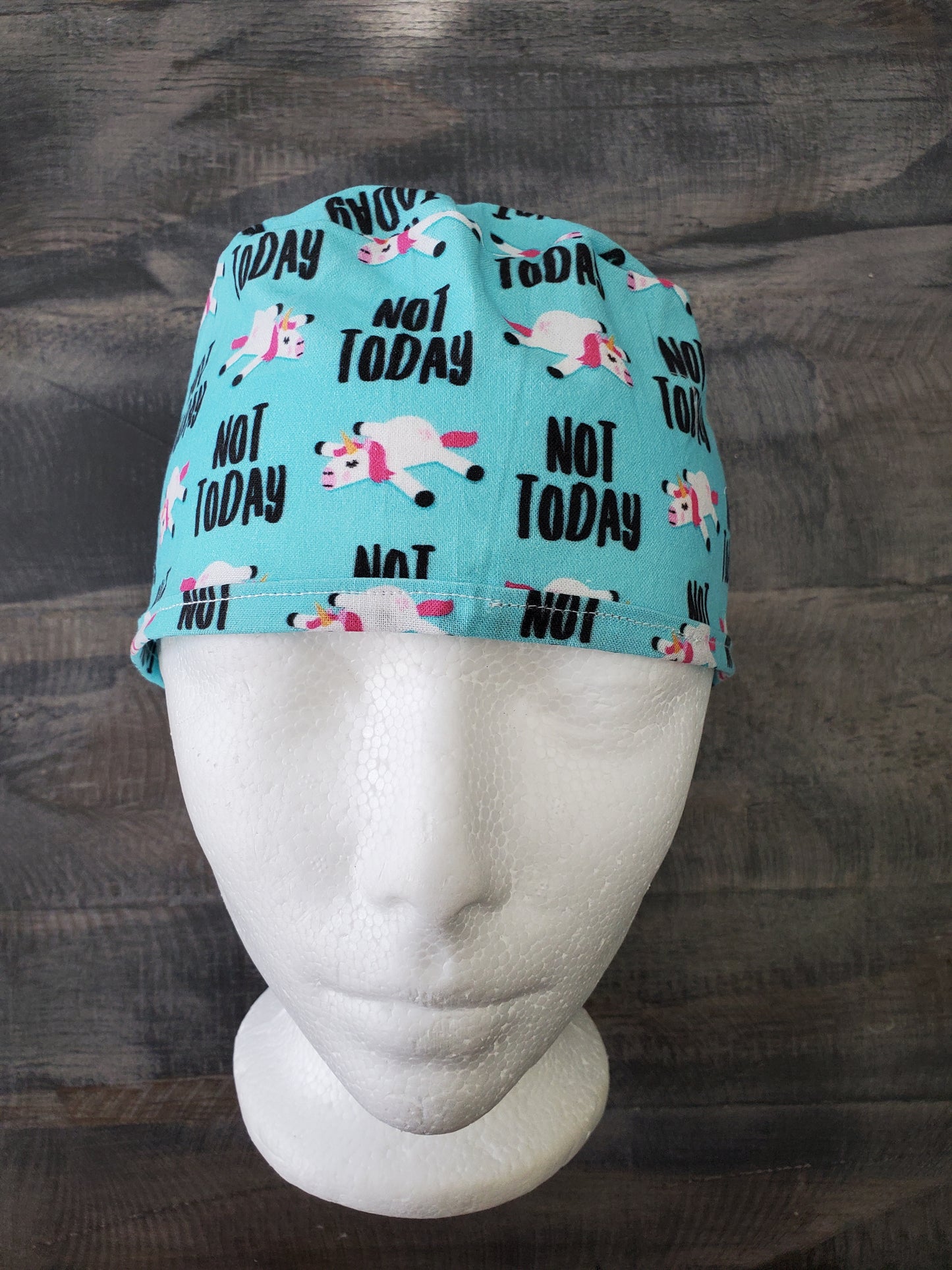 Men's Not Today Unicorn surgical/scrub/dental hat by Carolinadreamsbyjen