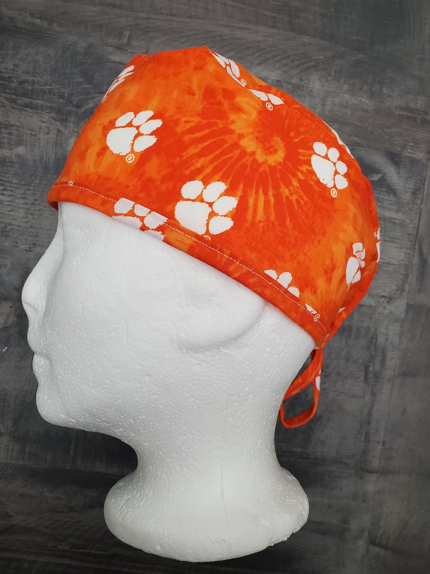 Men's Clemson tye dye surgical hat by Carolinadreamsbyjen