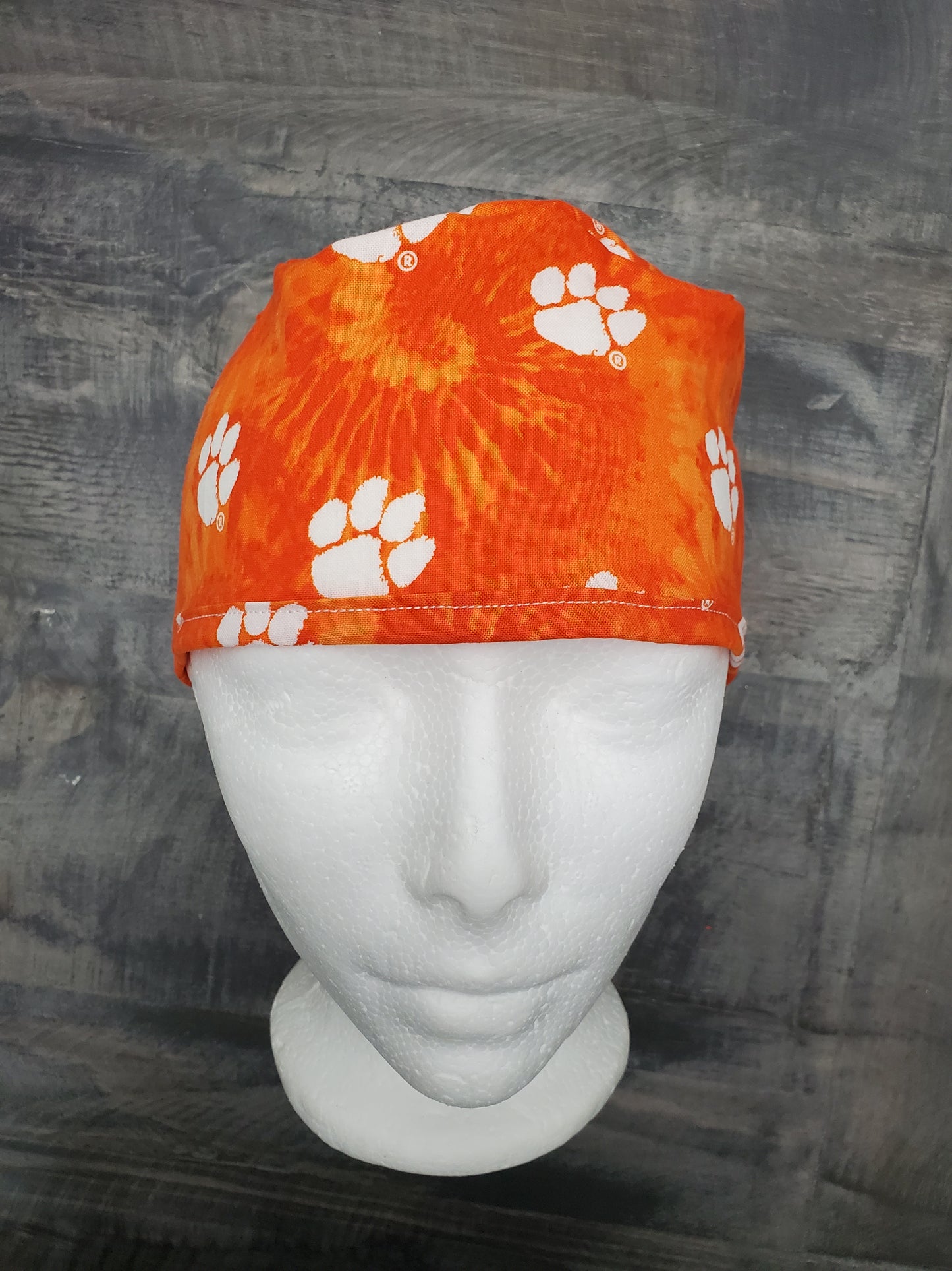 Men's Clemson tye dye surgical hat by Carolinadreamsbyjen