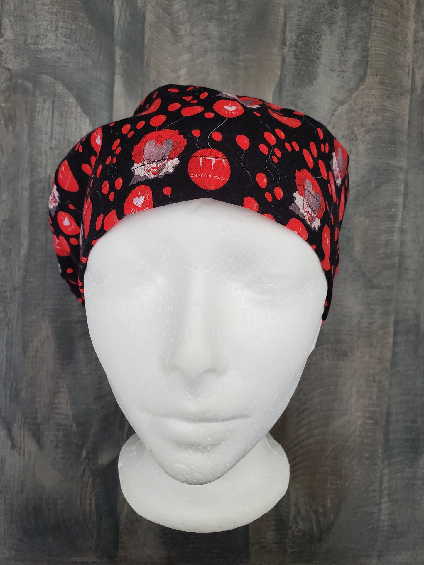 Little red balloon bouffant/euro hybrid style surgical/scrub/dental hat by Carolinadreamsbyjen