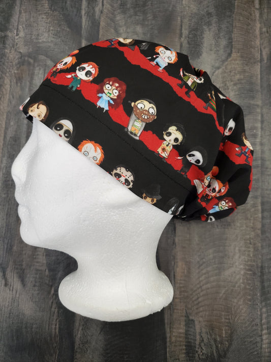 Horror squad bouffant/euro hybrid style surgical/scrub/dental hat by Carolinadreamsbyjen