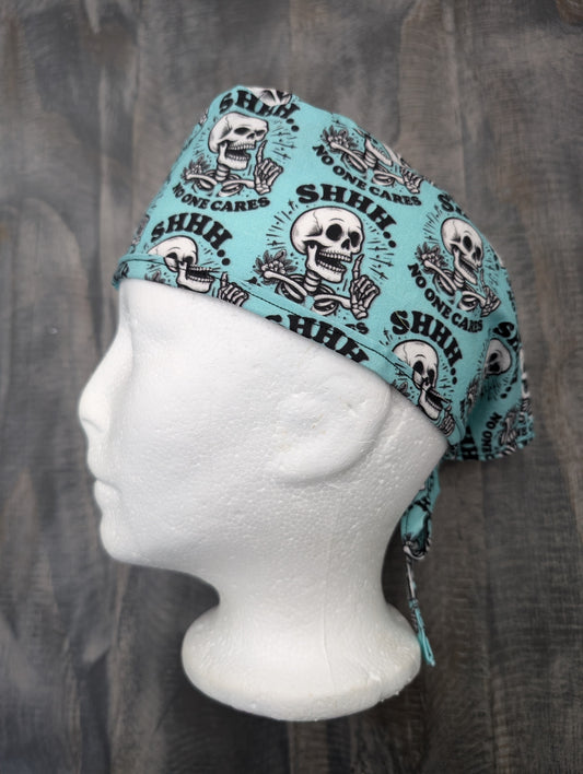 Men's Shhhh No one cares surgical/scrub/dental hat by carolinadreamsbyjen