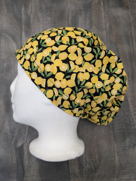 Lemon bouffant/euro hybrid style surgical/scrub/dental hat by carolinadreamsbyjen