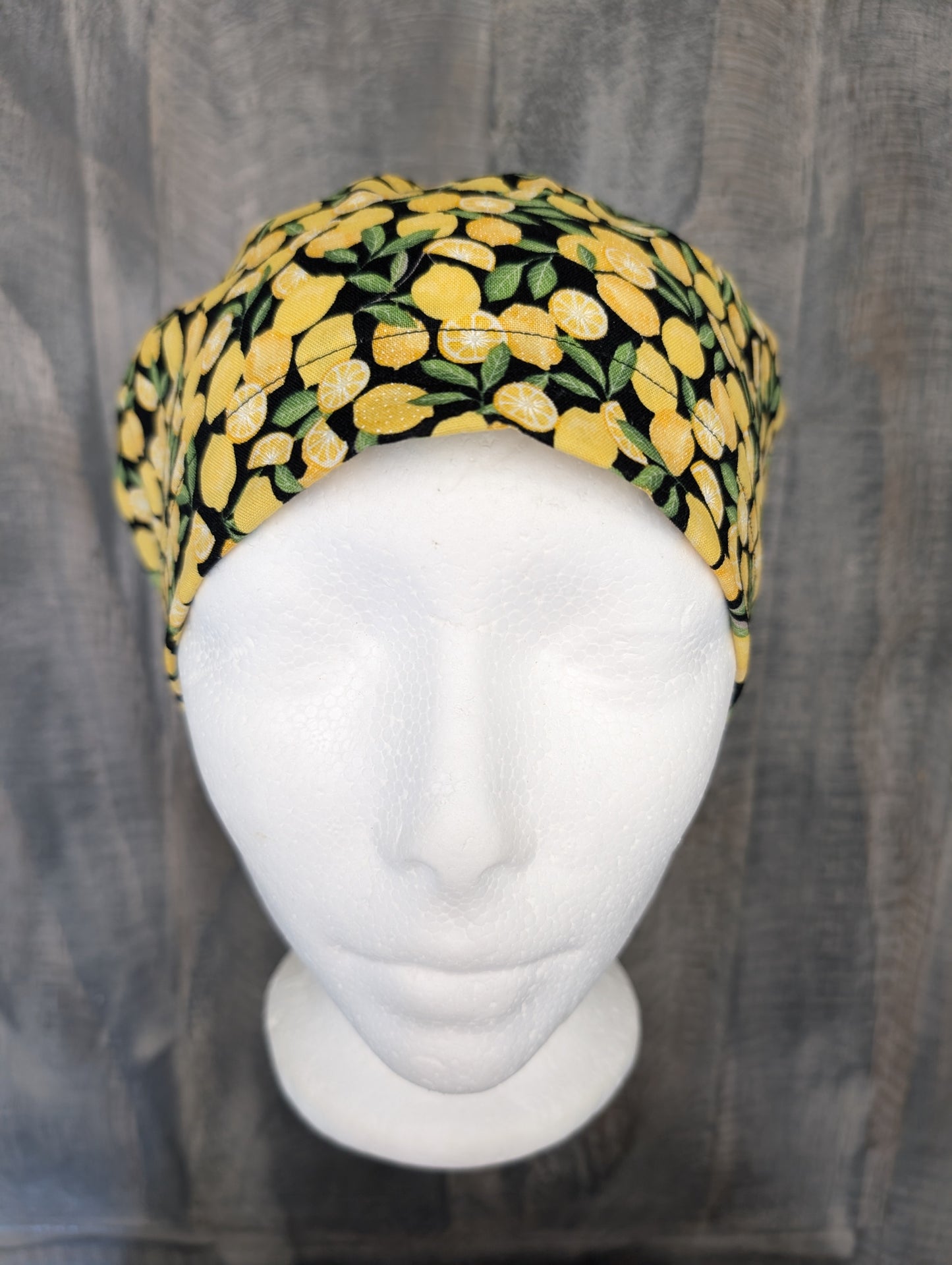 Lemon bouffant/euro hybrid style surgical/scrub/dental hat by carolinadreamsbyjen