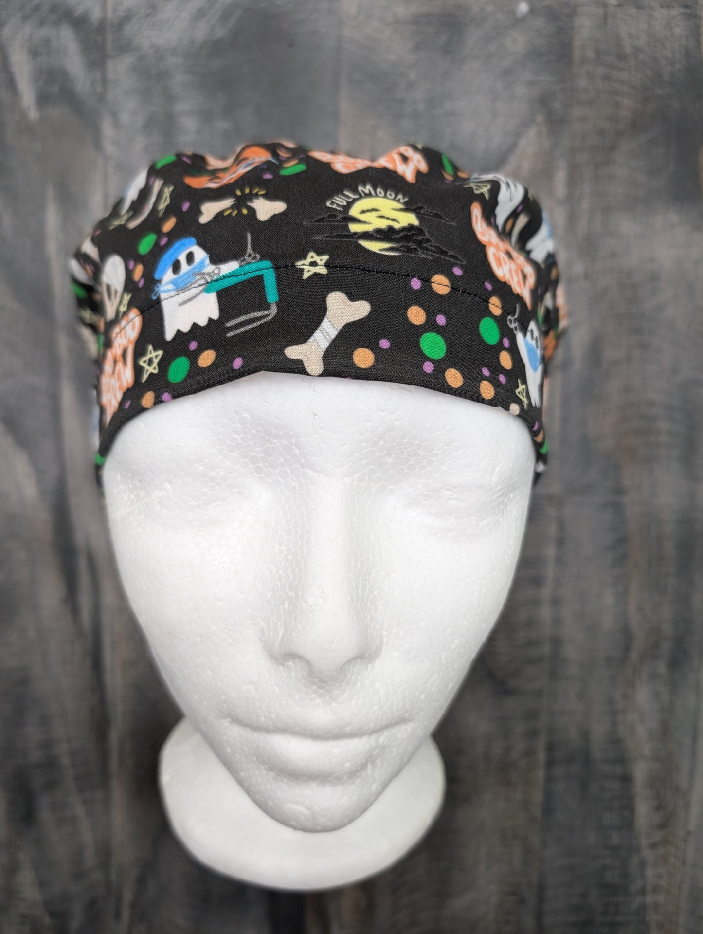 Boo Boo crew euro/bouffant hybrid style surgical/scrub/dental hat by carolinadreamsbyjen