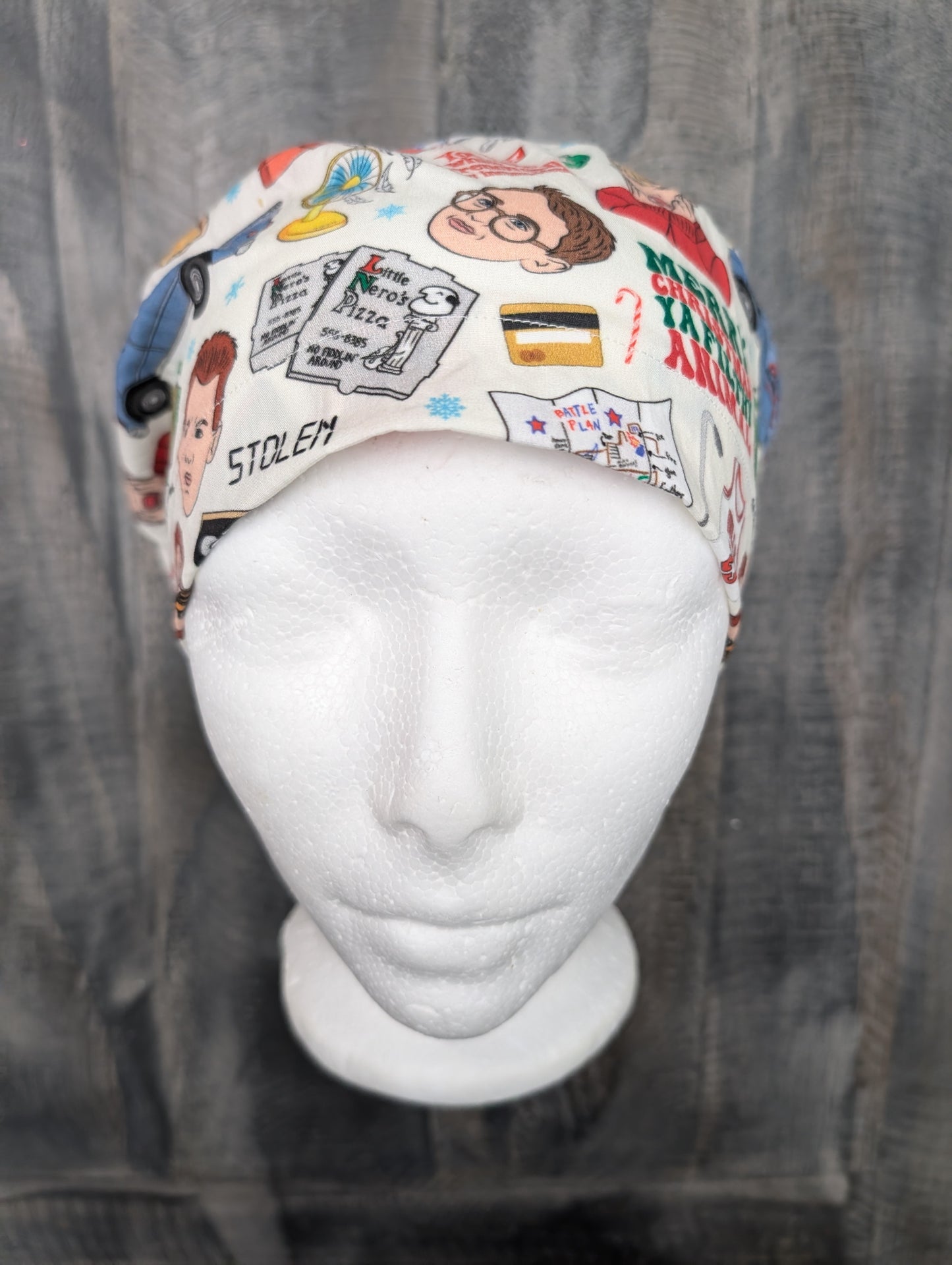 Home Alone bouffant/euro hybrid style surgical/scrub/dental hat by carolinadreamsbyjen