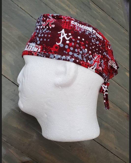 Alabama splatter mens surgical/scrub/dental hat