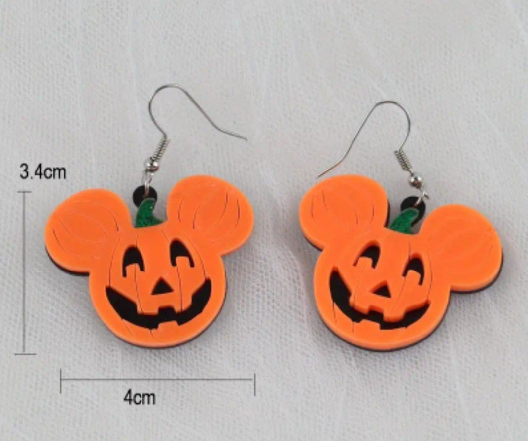 Halloween Mickey acrylic earrings