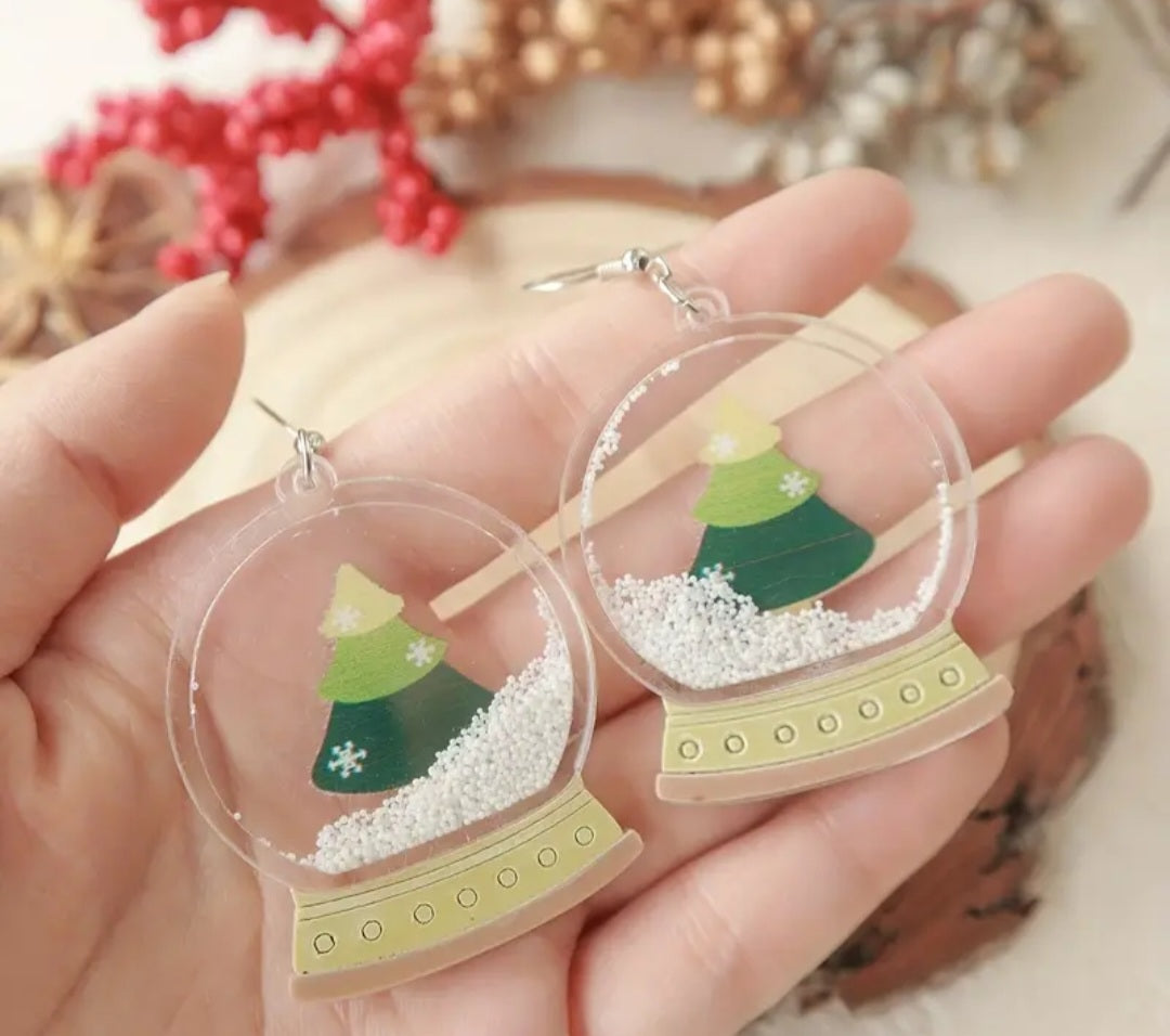 Snowglobe earrings