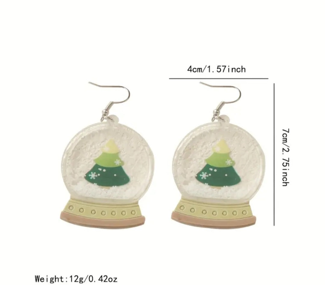 Snowglobe earrings