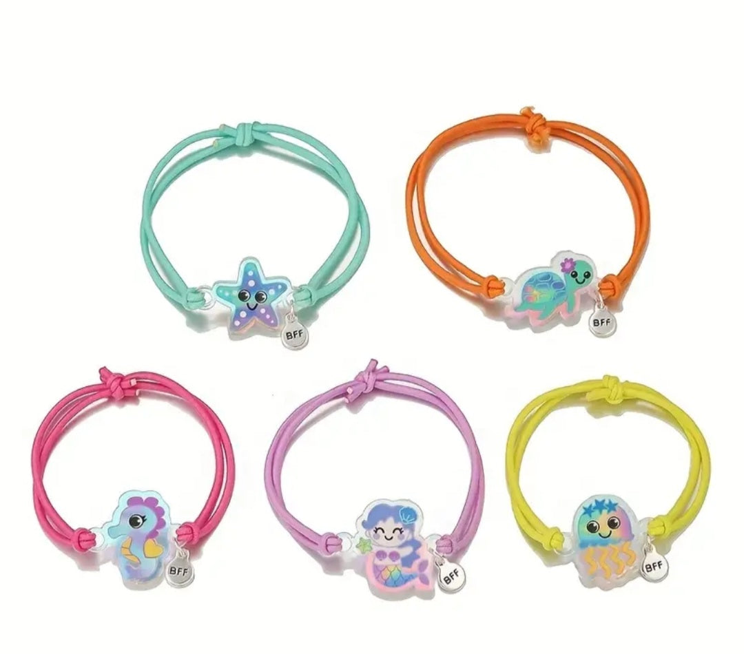 Cartoon sea creature bracelets