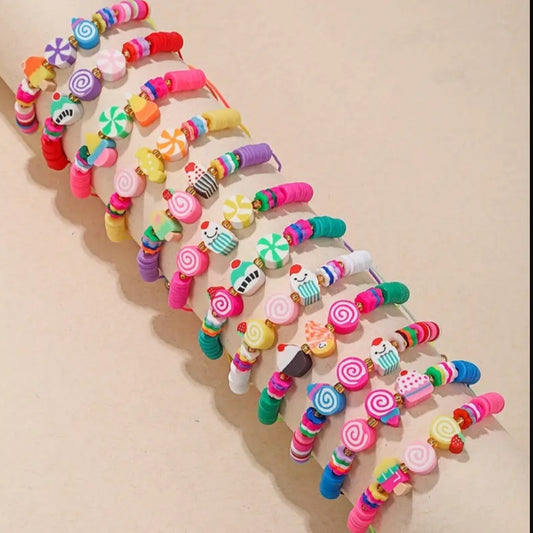 Sweet treats adjustable friendship bracelets