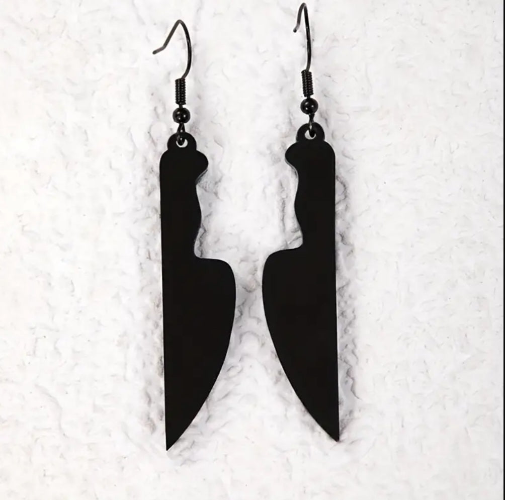 Stabby ghostface acrylic earrings