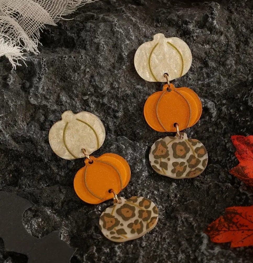 Multi pumpkin earrings