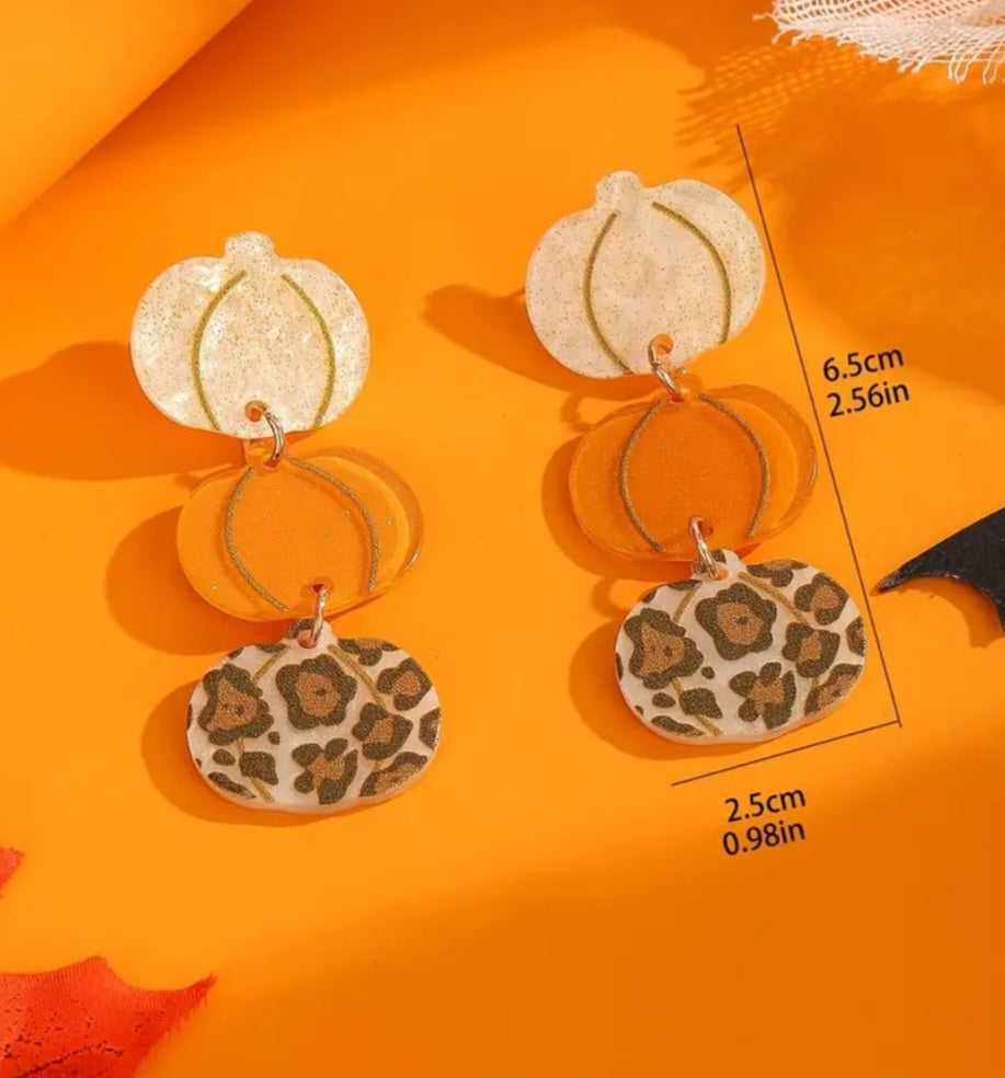 Multi pumpkin earrings