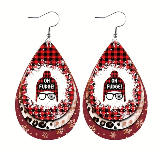 Christmas story "Oh Fudge" earrings