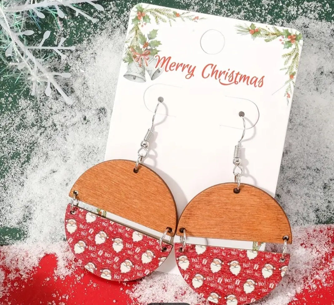 Circular Santa earrings