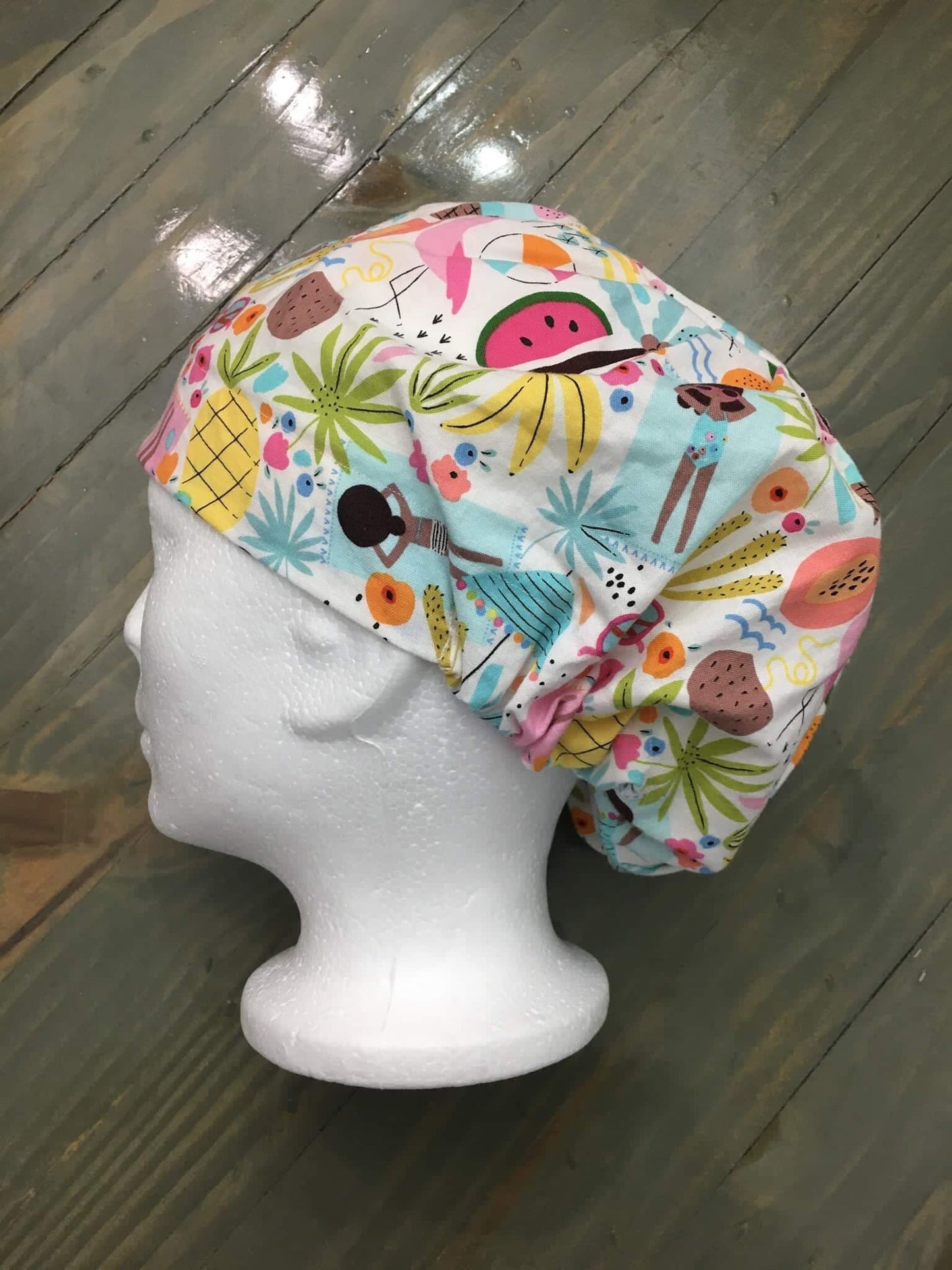 Summer fun bouffant /euro surgical hat