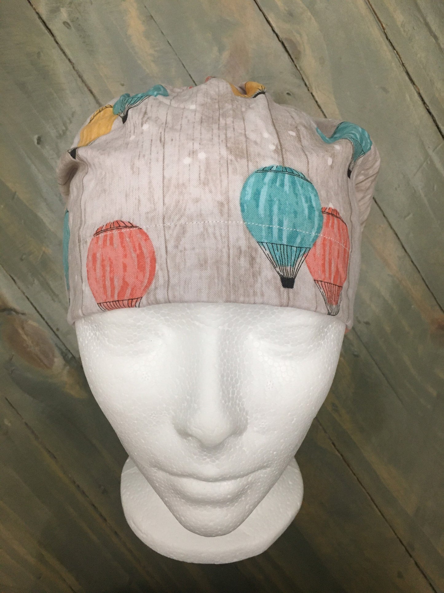 Hot air balloon bouffant/euro style surgical/scrub/dentist hat made by CarolinaDreamsbyjen