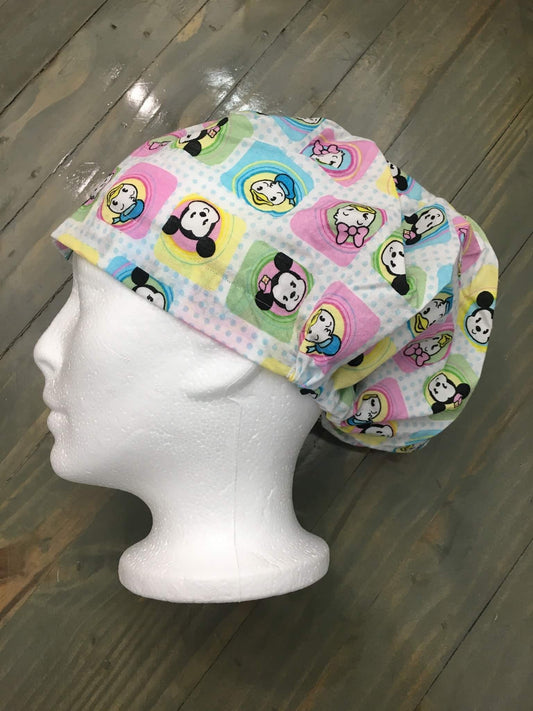 Mickey and friends bouffant/euro style surgical cap/hat made by CarolinaDreamsbyjen