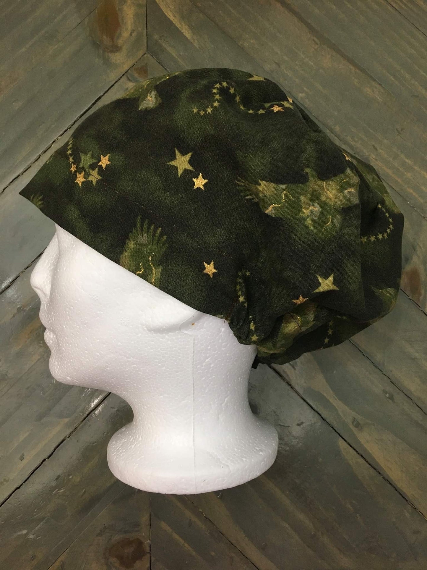 Golden eagle bouffant/euro style surgical cap/hat by CarolinaDreamsbyjen