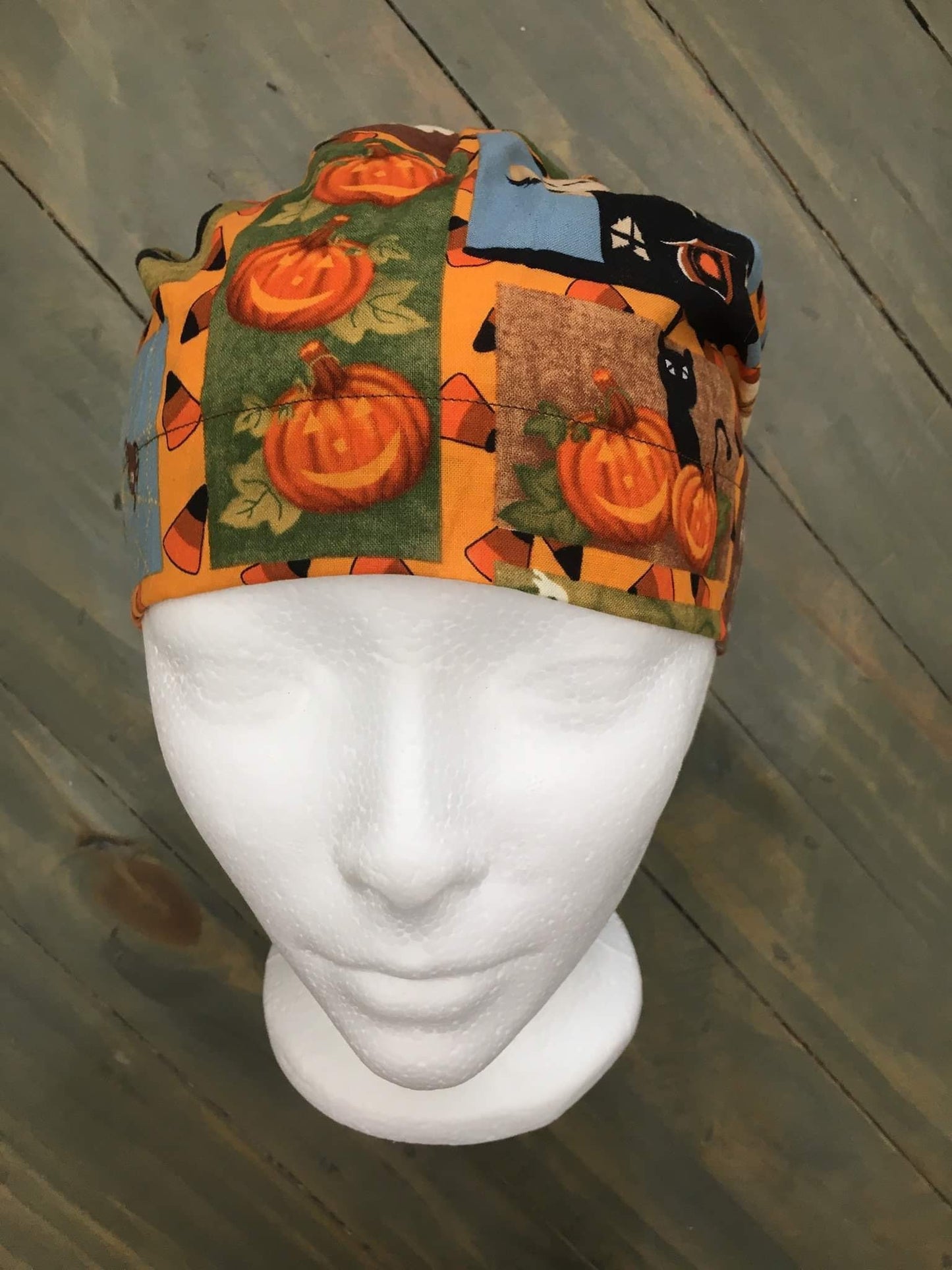 Haunted scenes bouffant/euro hybrid style surgical/scrub/dental cap/hat