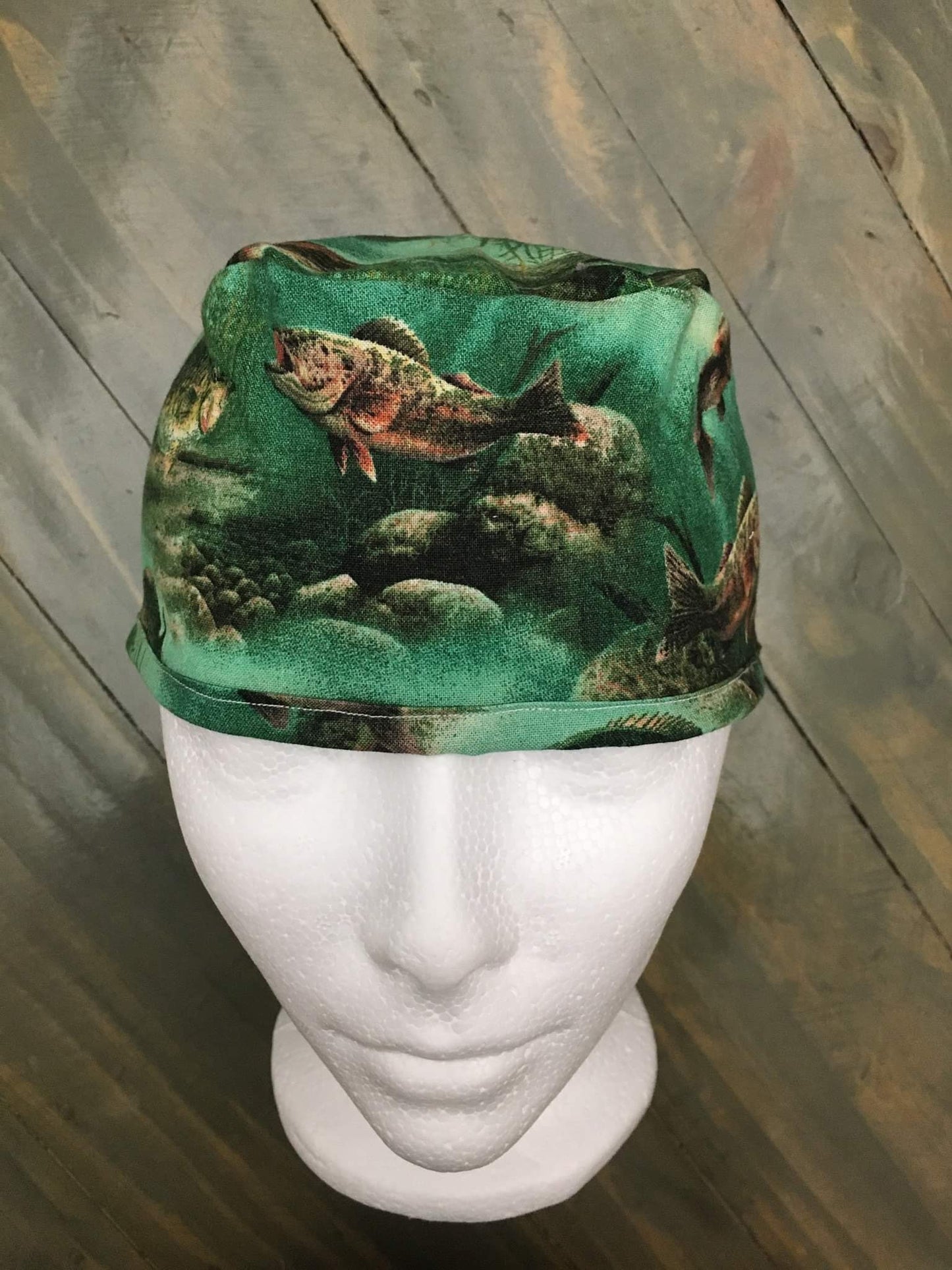 Gone fishin surgical hat