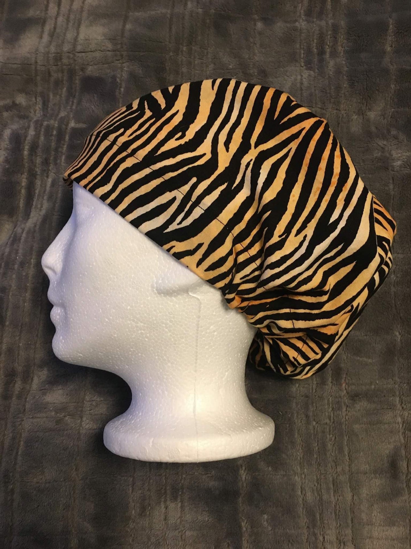 Tiger bouffant/euro style surgical hat