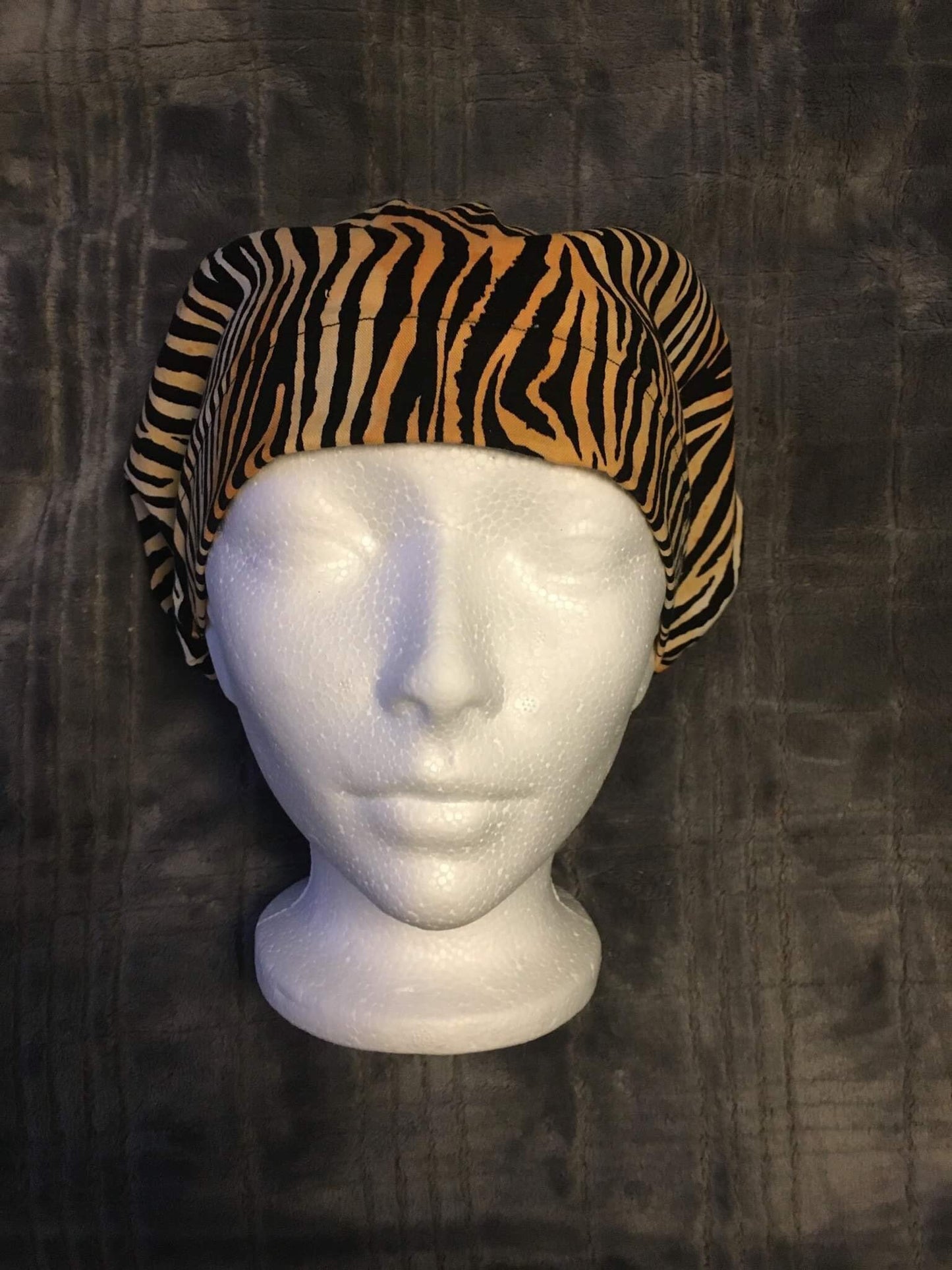 Tiger bouffant/euro style surgical hat