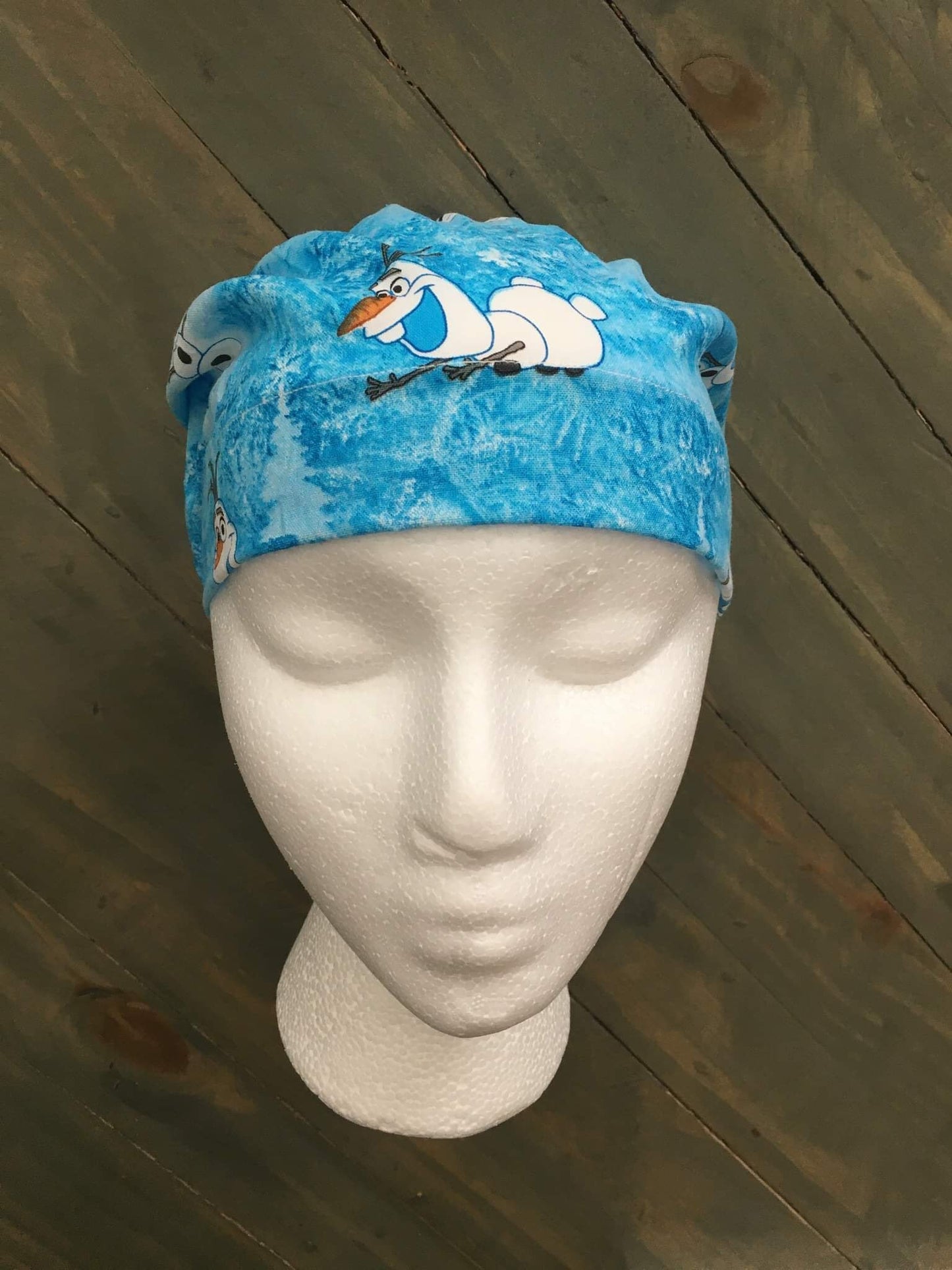 Do you want to build a snowman? Euro/bouffant hybrid style surgical/scrub/dental hat