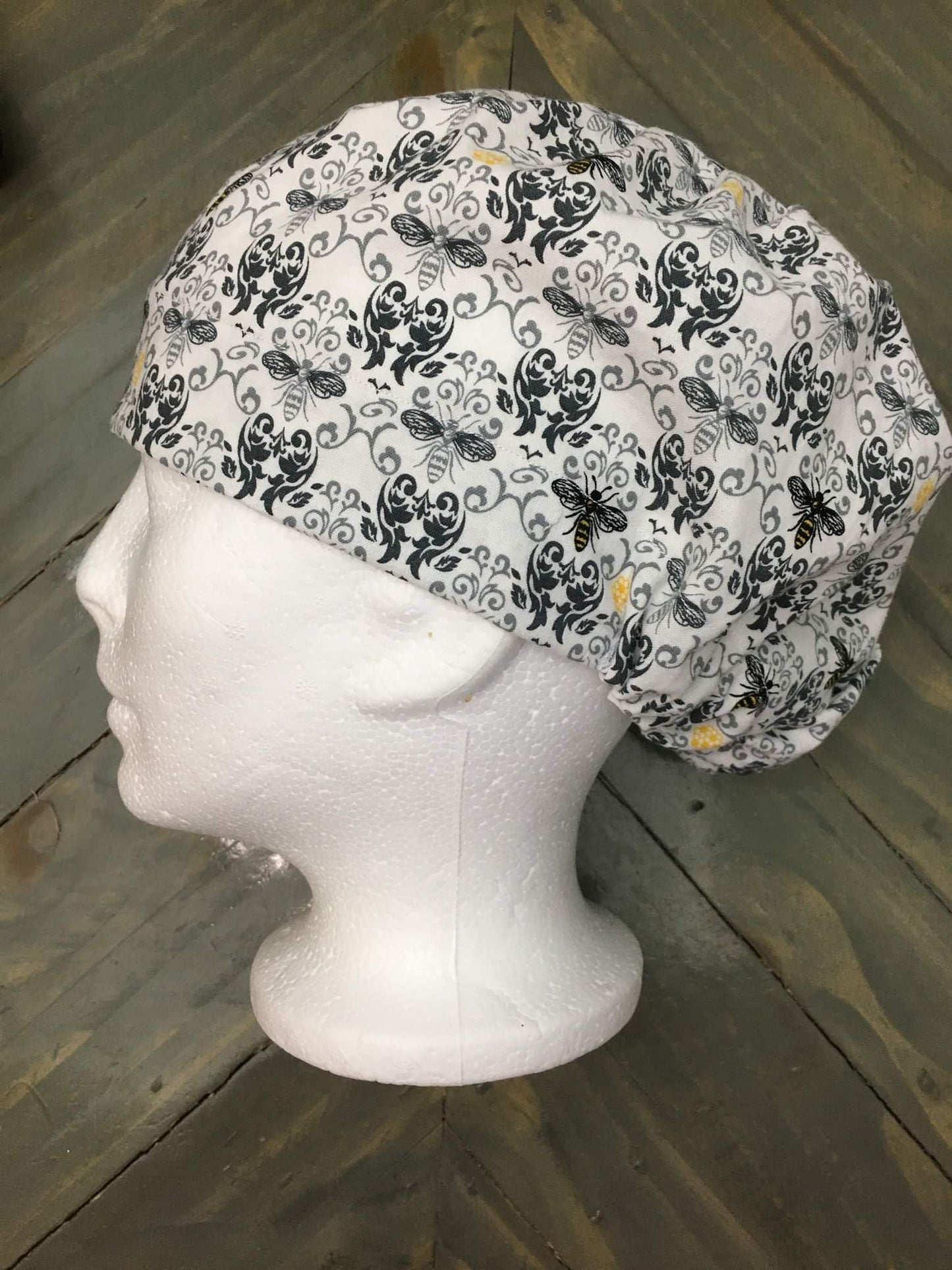 Sophisticated bees euro/bouffant style surgical hat