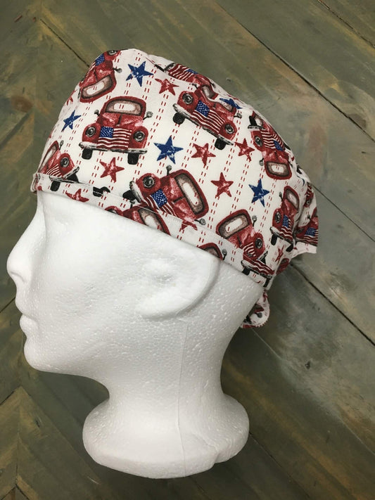 Americana surgical/scrub/dentist surgical hat/cap made by CarolinaDreamsbyjen