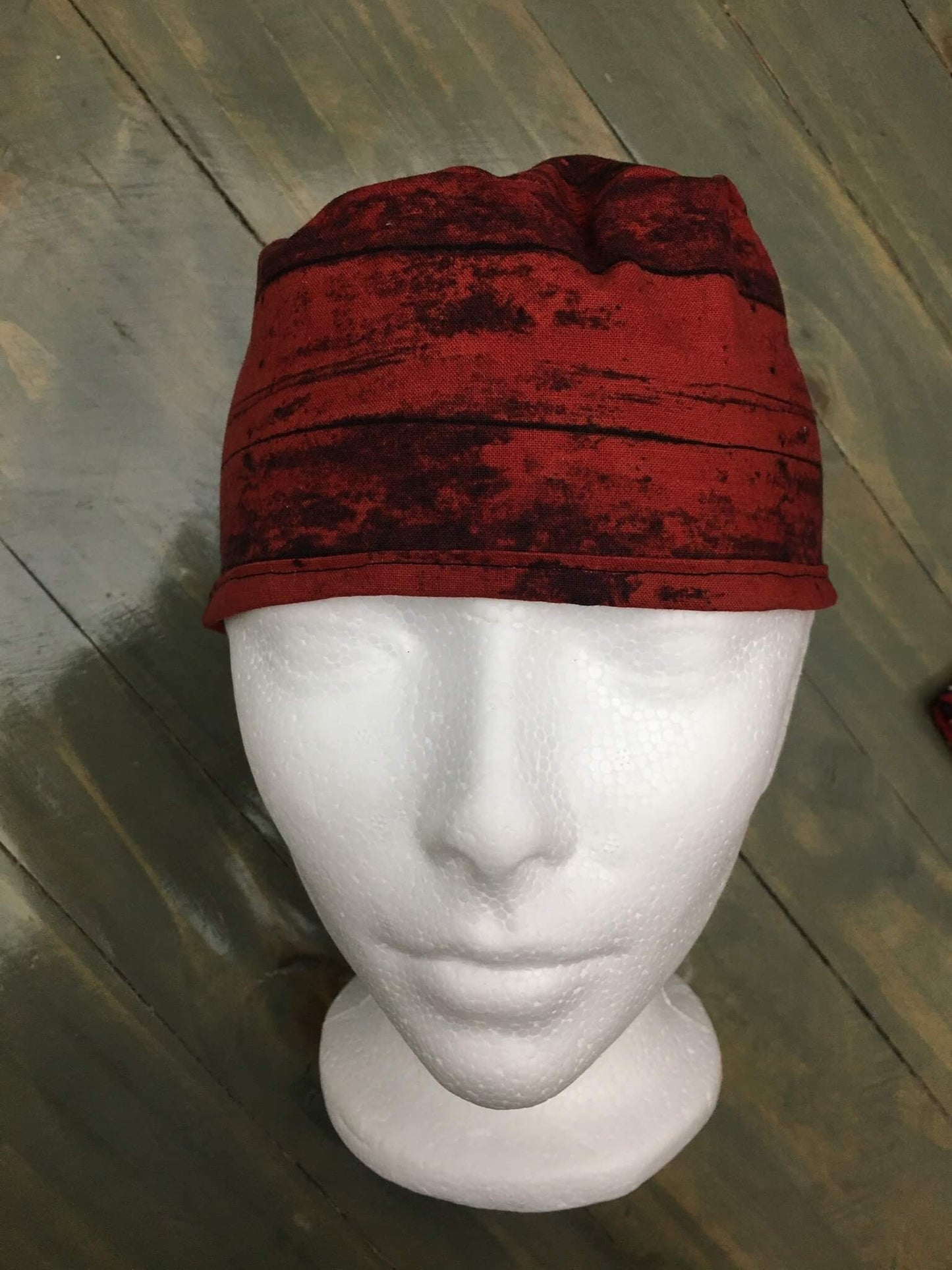 Wine woodgrain surgical hat