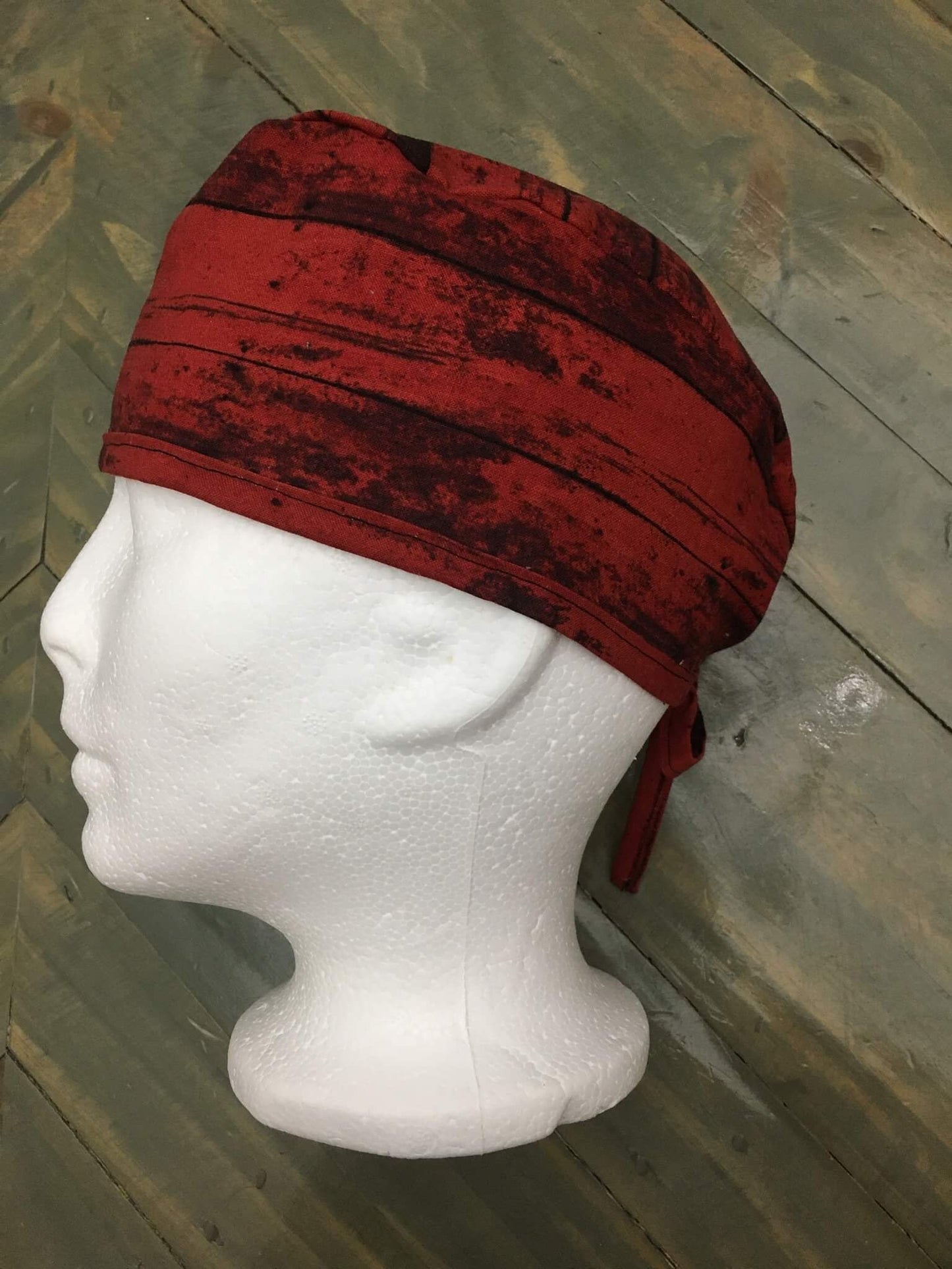 Wine woodgrain surgical hat