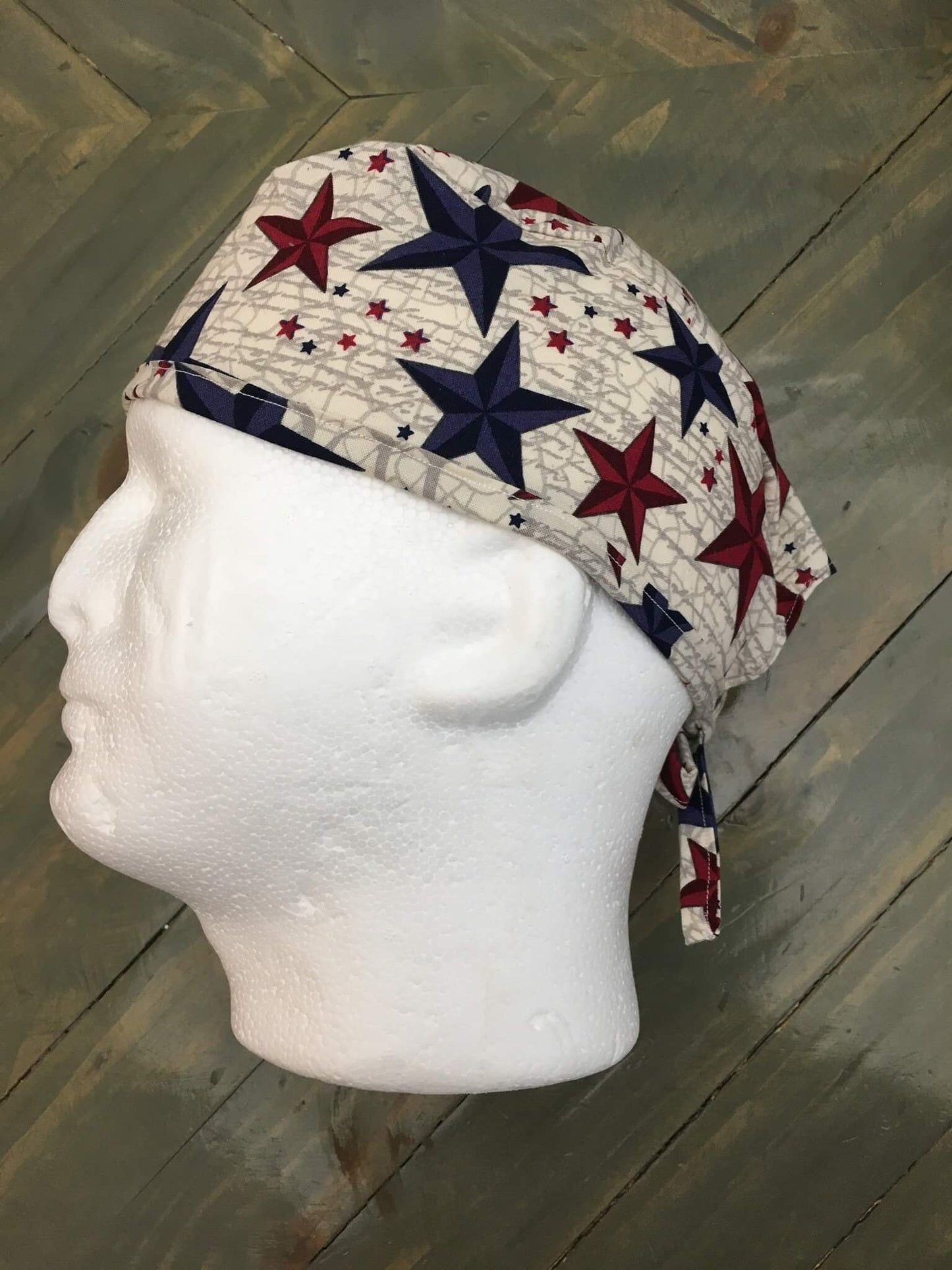 Patriotic stars surgical hat