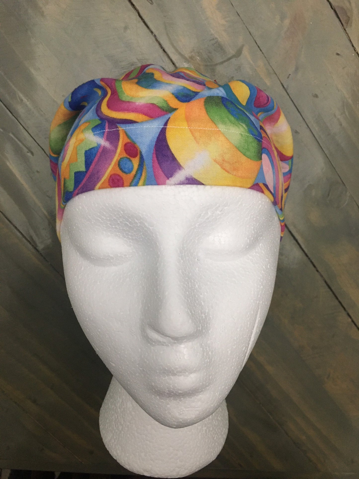 Easter egg bouffant/euro style surgical hat